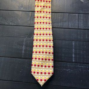 Josh Bach Tie - Yellow with Wine Glasses Pattern
